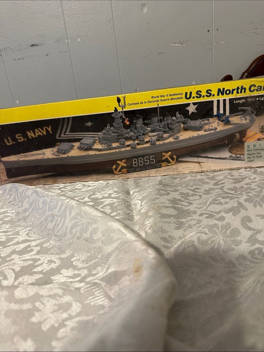 Vintage USS North Carolina BB55 Model Battleship Model Kit